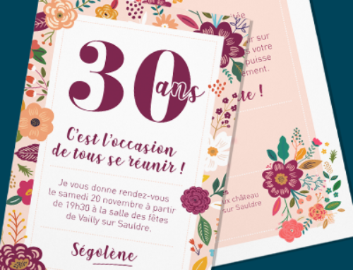 Création de carton d’invitation pour un anniversaire