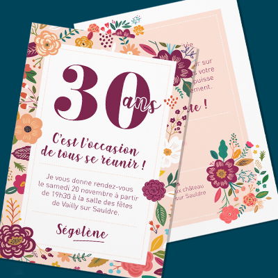 création graphique de carton d'invitation pour anniversaire personnalisé à Orléans