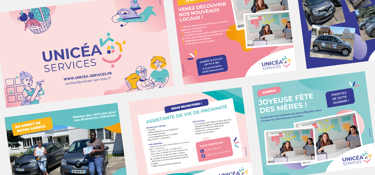 Unicea-Services-identite-visuelle-illustration-post-facebook Création de modèles de posts Facebook pour Unicéa