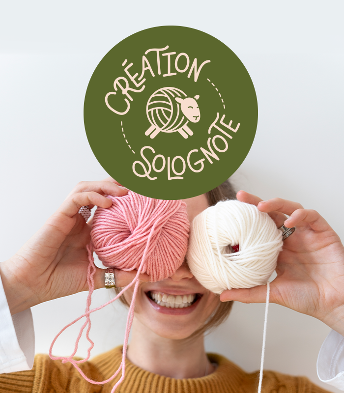 creation-solognote-logo-identite-visuelle logo de création solognote, marque d'accessoires de tricot et de crochet